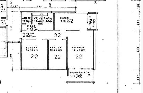 Gepflegte 3-Zimmer-Wohnung mit zwei Balkonen
